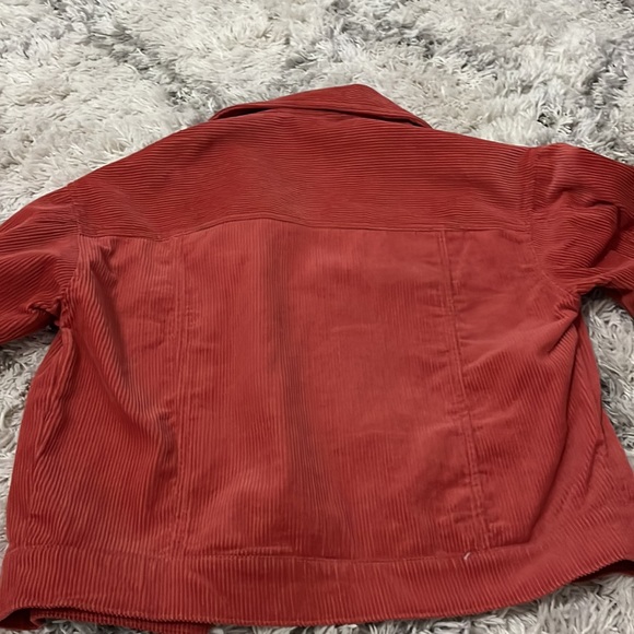 Forever 21 red/orange jack with buttons! The material is corduroy! - Picture 3 of 3